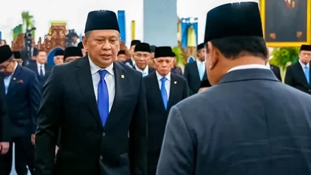 Bambang Soesatyo saat prosesi pelantikan anggota Dewan Pertimbangan Presiden