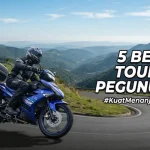 Deretan motor bebek yang digunakan untuk perjalanan touring jarak jauh
