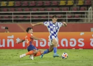 Para pemain Persib Bandung merayakan gol dalam pertandingan ASEAN Club Championship melawan Port FC