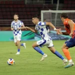 Para pemain Persib Bandung merayakan gol kemenangan melawan Port FC di ASEAN Club Championship