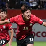 Pemain Timnas Korea Selatan U-23 merayakan kemenangan medali emas Asian Games