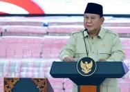 Presiden Prabowo Subianto dalam acara penyerahan hasil penertiban kawasan hutan